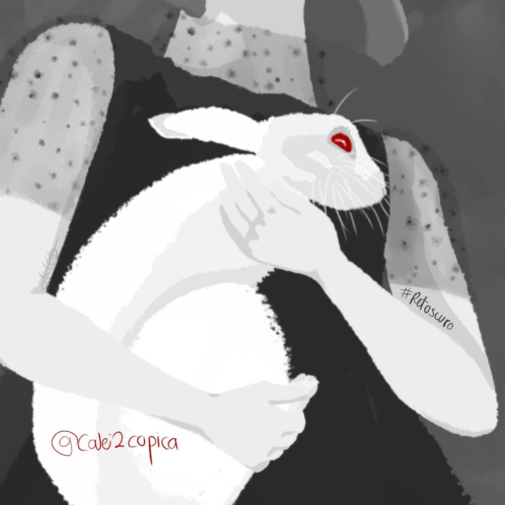 Versión 2 de la ilustración Siga al conejo blanco